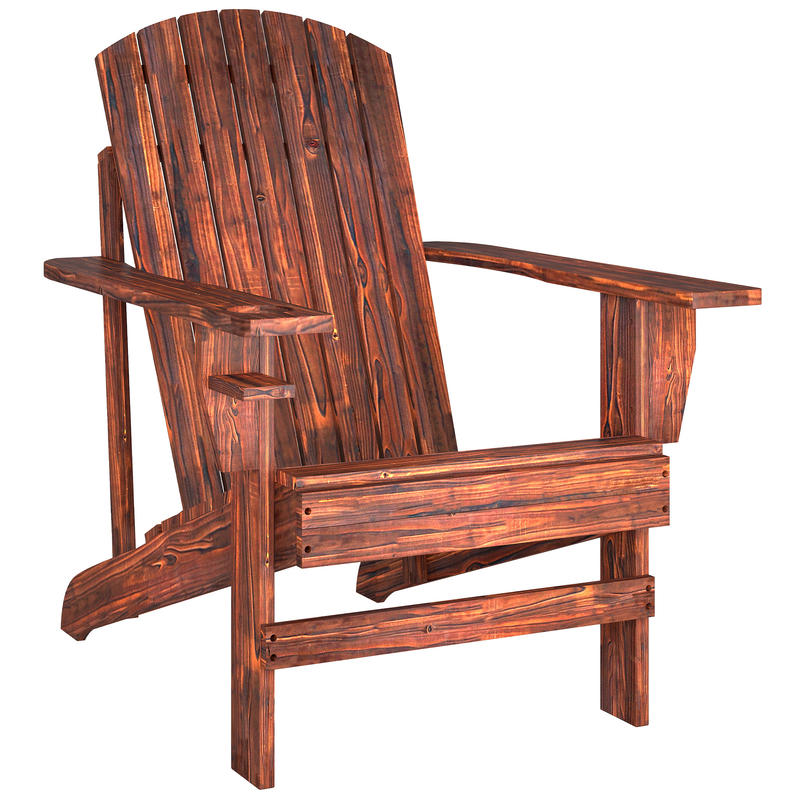 Adirondack Chair Wood - Adirondack garden chair with cup holder,