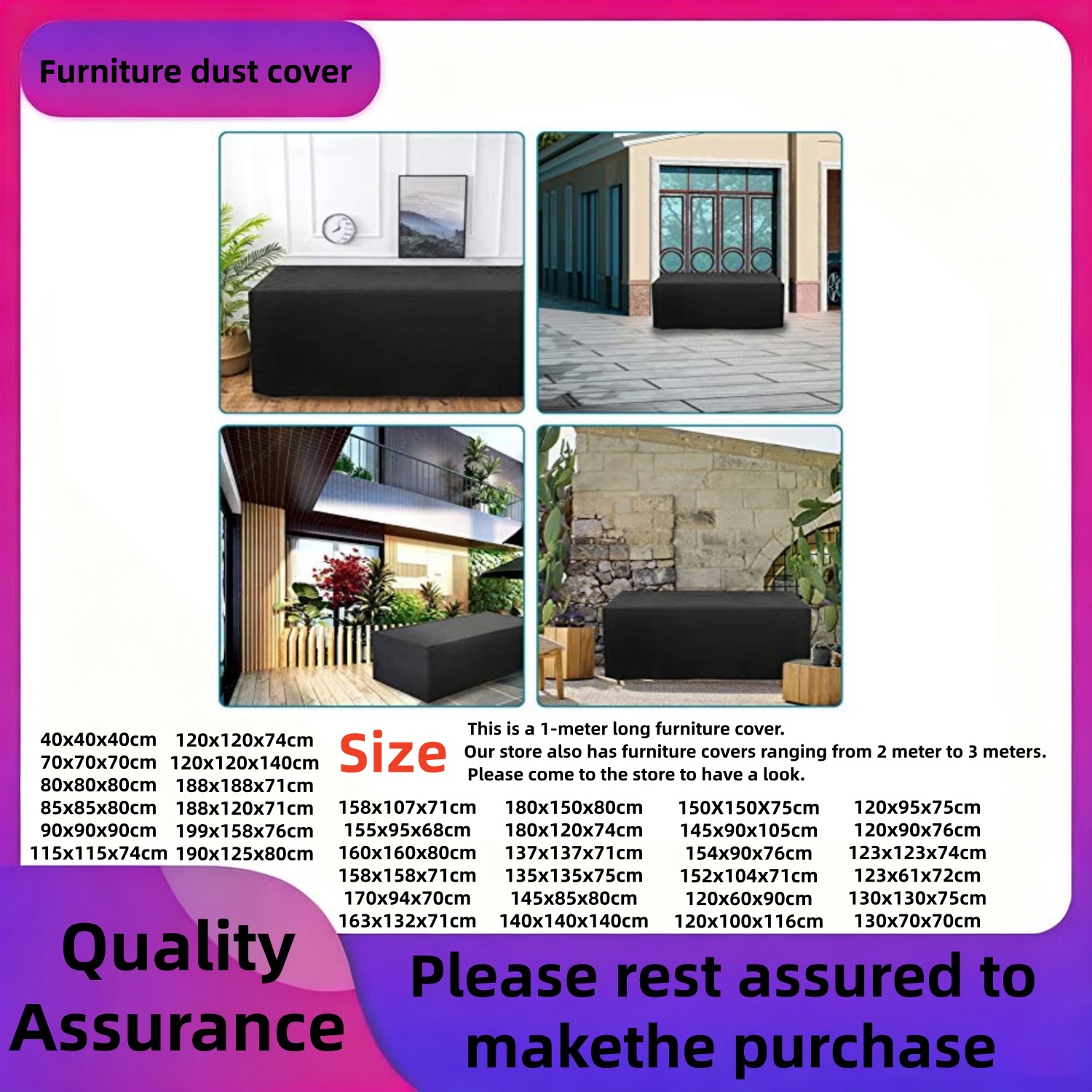 Outdoor Furniture Cover - Patio FurnitureCover Rectangular Patio Table Cover
