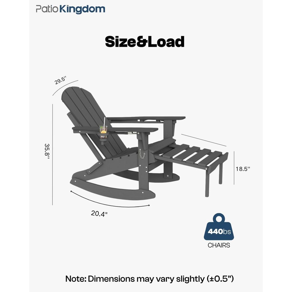 Gray Weatherproof HDPE Outdoor - đánh giá và giá Adirondack Chair Wood