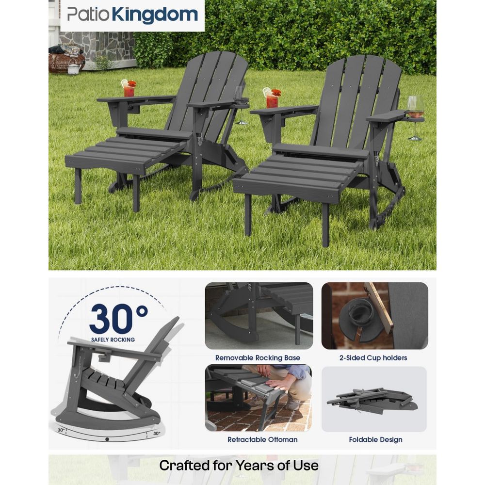 Gray Weatherproof HDPE Outdoor - đánh giá và giá Adirondack Chair Wood