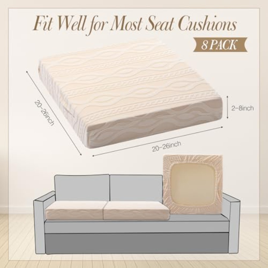 8Pcs Stretch Patio Cushion Cov - đánh giá và giá Outdoor Furniture With Covers
