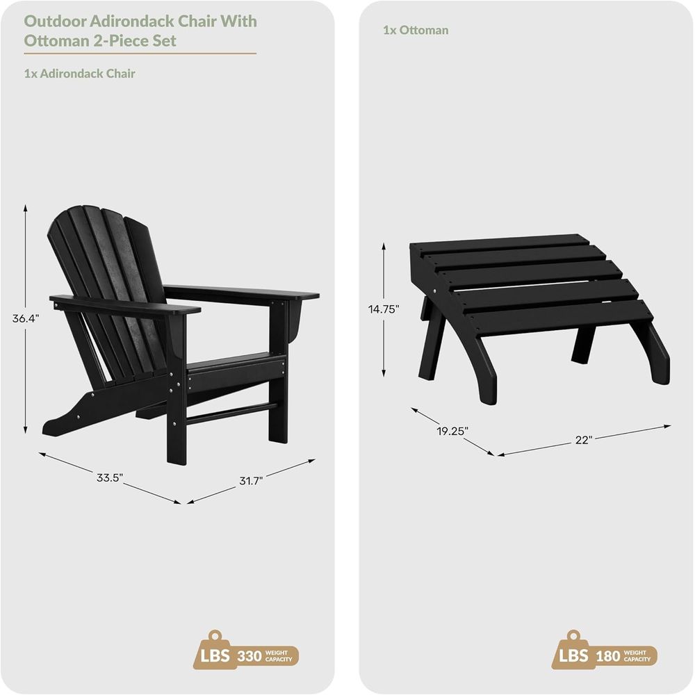 All-Weather HDPE Outdoor Adiro - đánh giá và giá Adirondack Chair Wood