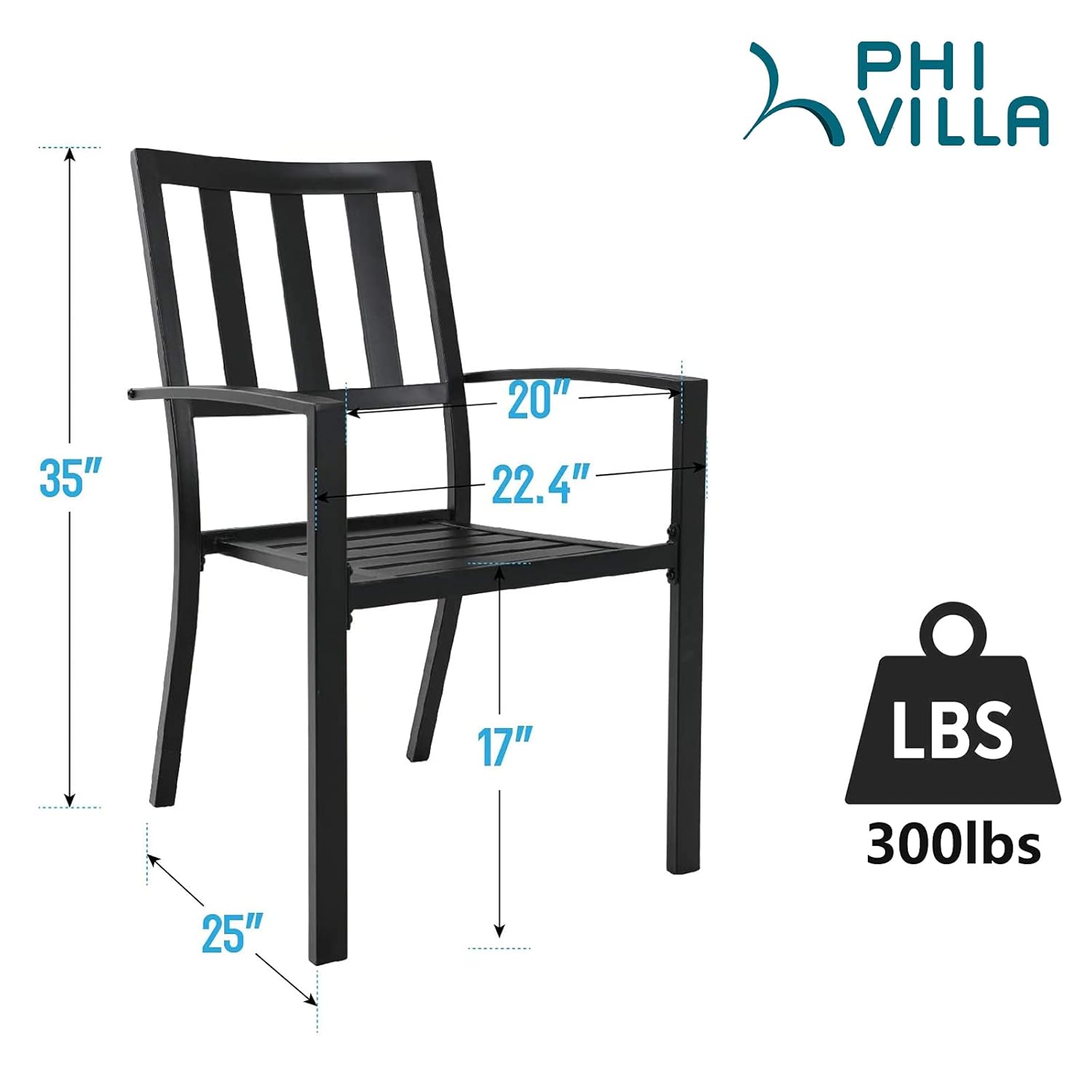 2-Pack Stackable Wrought-Iron  - đánh giá và giá Outdoor Furniture Iron
