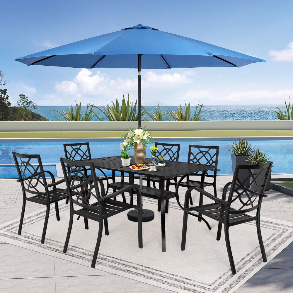 8Piece Outdoor Wrought Iron Ch - đánh giá và giá Outdoor Furniture Iron
