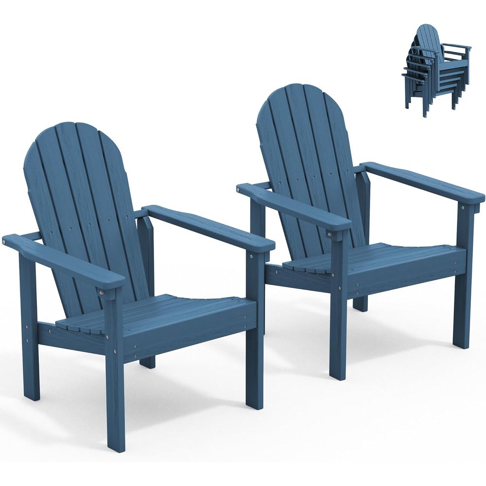 Set of 2 Stackable Outdoor Adi - đánh giá và giá Adirondack Chair Wood