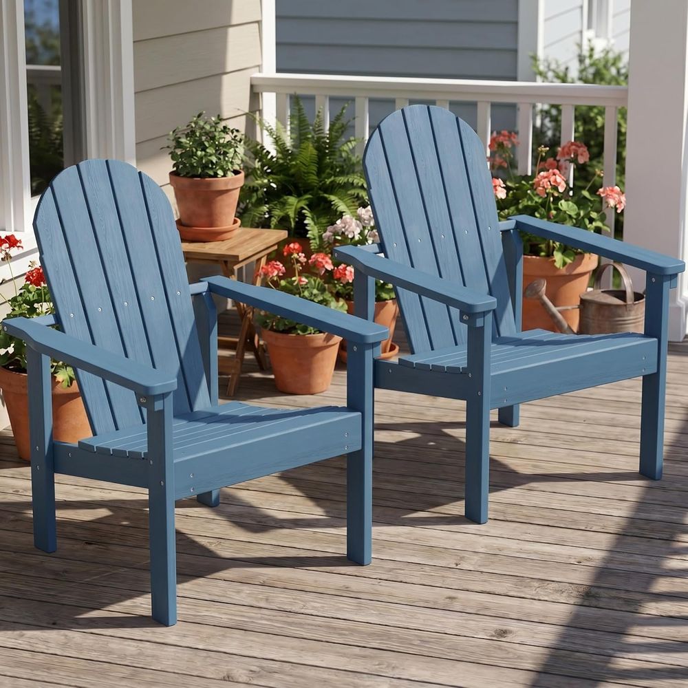 Set of 2 Stackable Outdoor Adi - đánh giá và giá Adirondack Chair Wood