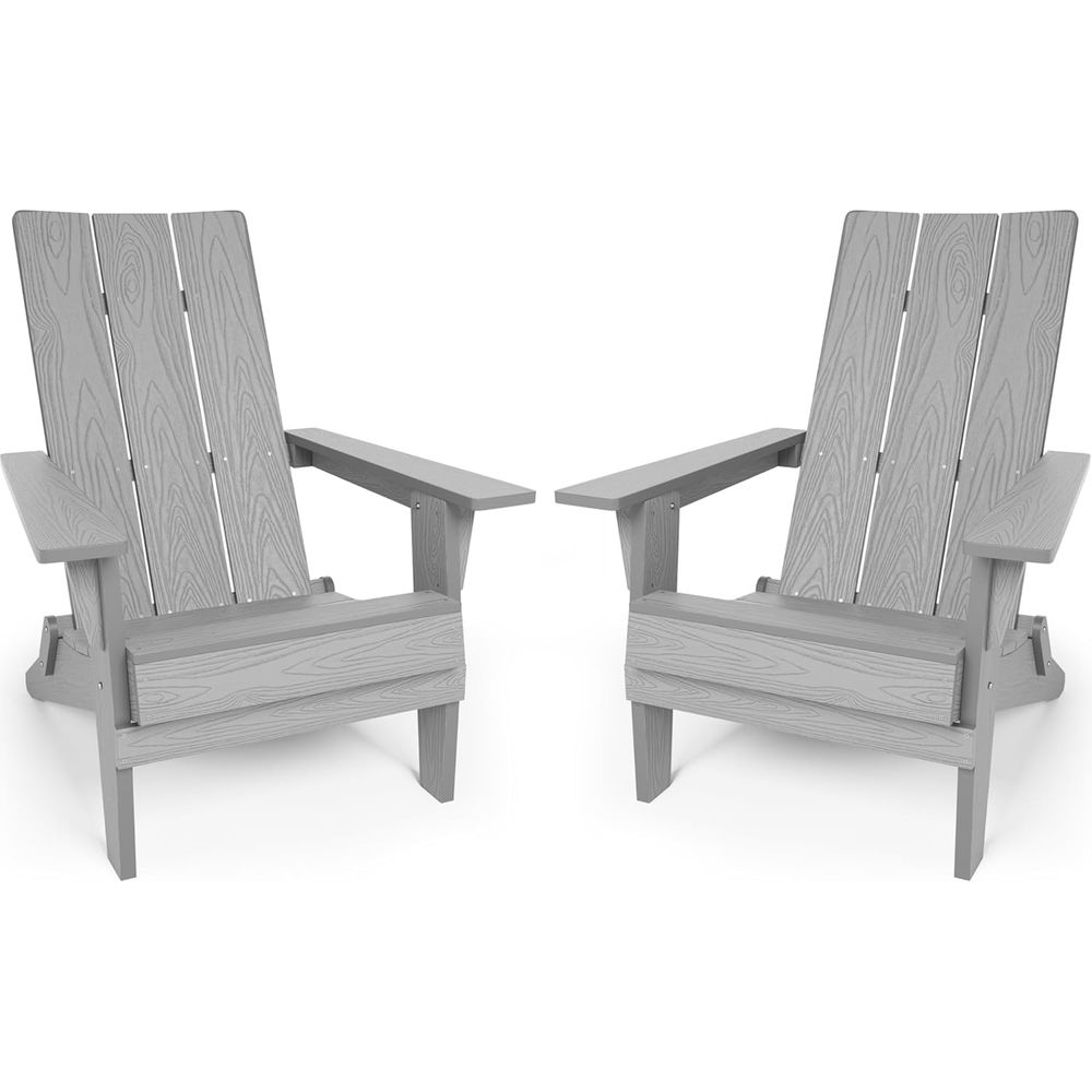 Set of 2 Oversized Plastic Adi - đánh giá và giá Adirondack Chair Wood