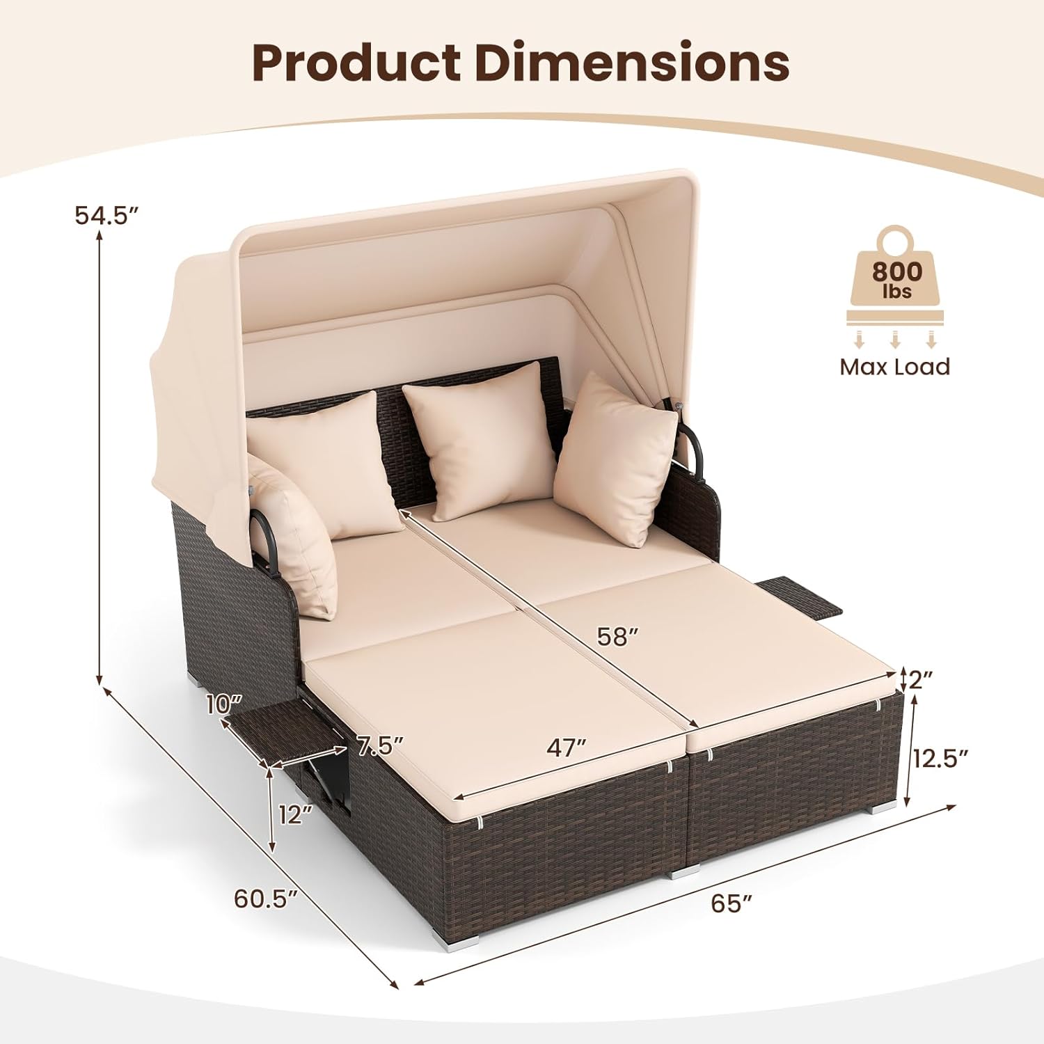 Outdoor Daybed, 2-Person Wicke - đánh giá và giá Outdoor Daybed Furniture