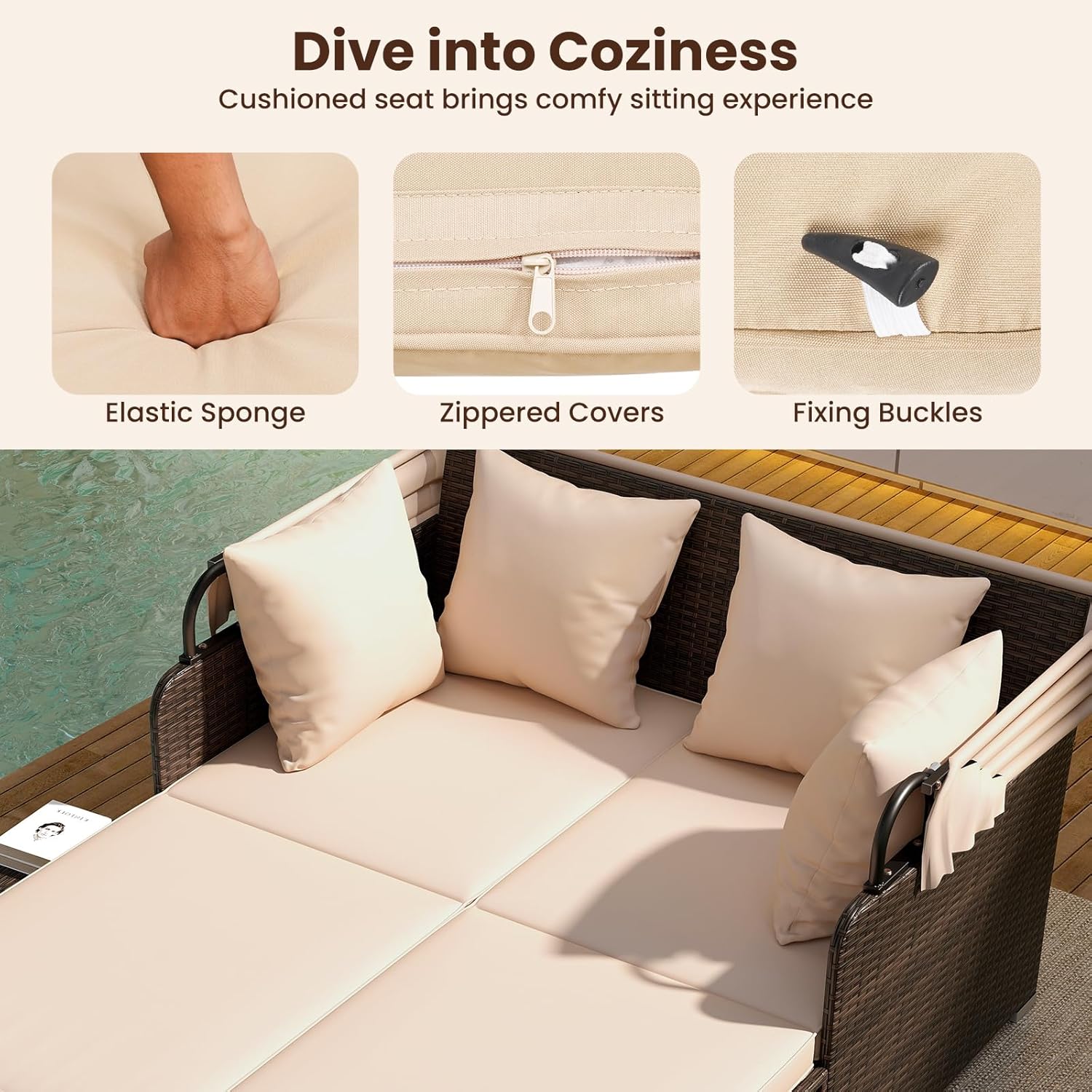 Outdoor Daybed, 2-Person Wicke - đánh giá và giá Outdoor Daybed Furniture
