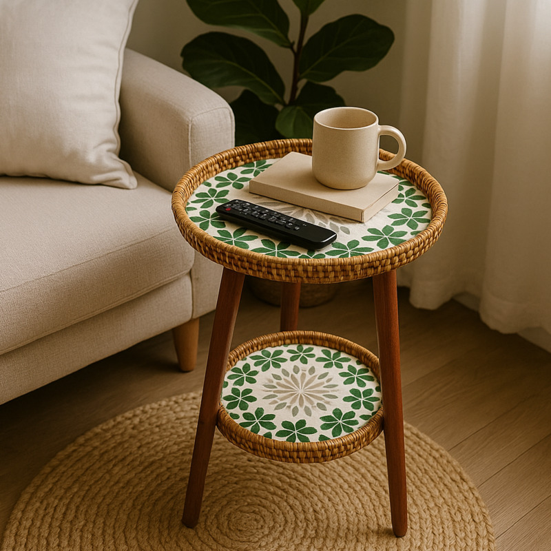 Double-Layer Rattan Coffee Tab - đánh giá và giá Outdoor Furniture Diy Plans