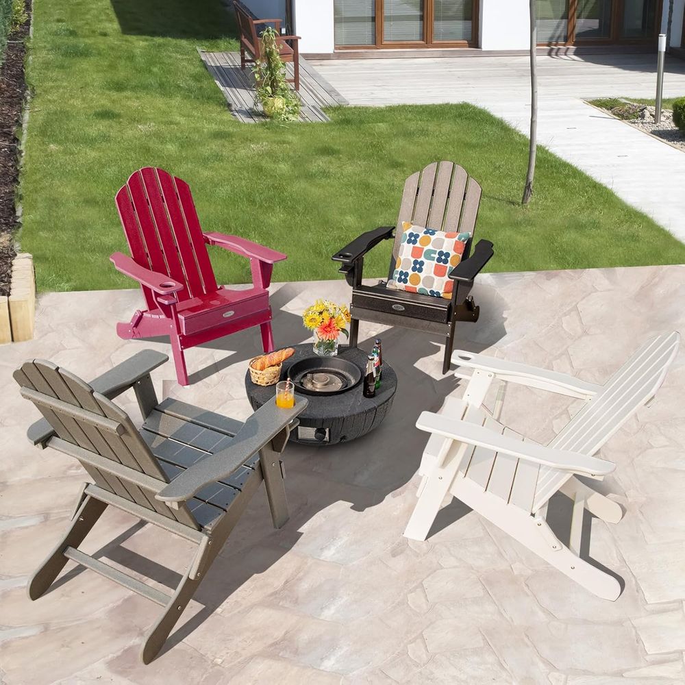 Weather-Resistant HDPE Outdoor - đánh giá và giá Adirondack Chair Wood