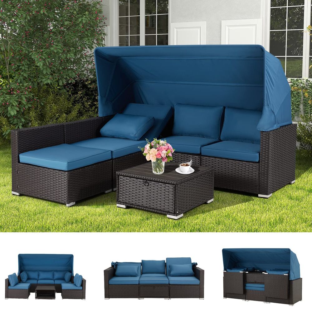 Pieces Patio Furniture Sets Ou - đánh giá và giá Outdoor Daybed Furniture