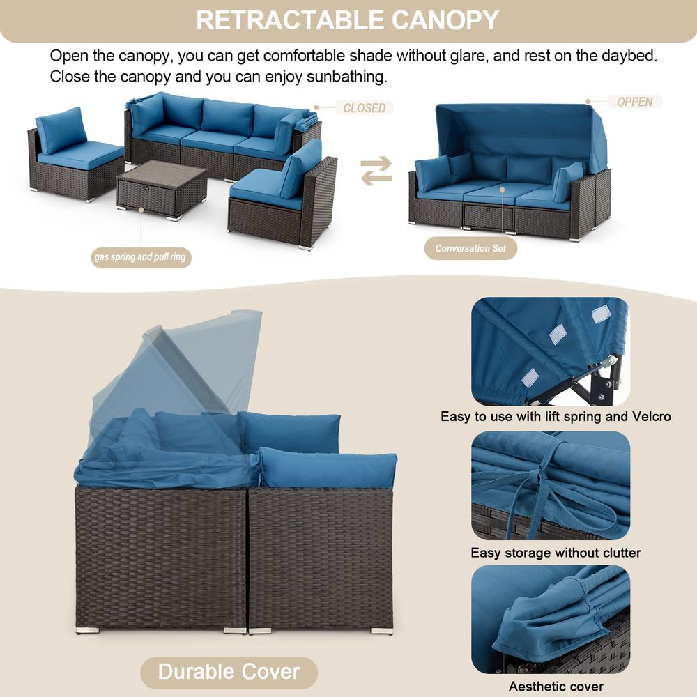 Pieces Patio Furniture Sets Ou - đánh giá và giá Outdoor Daybed Furniture