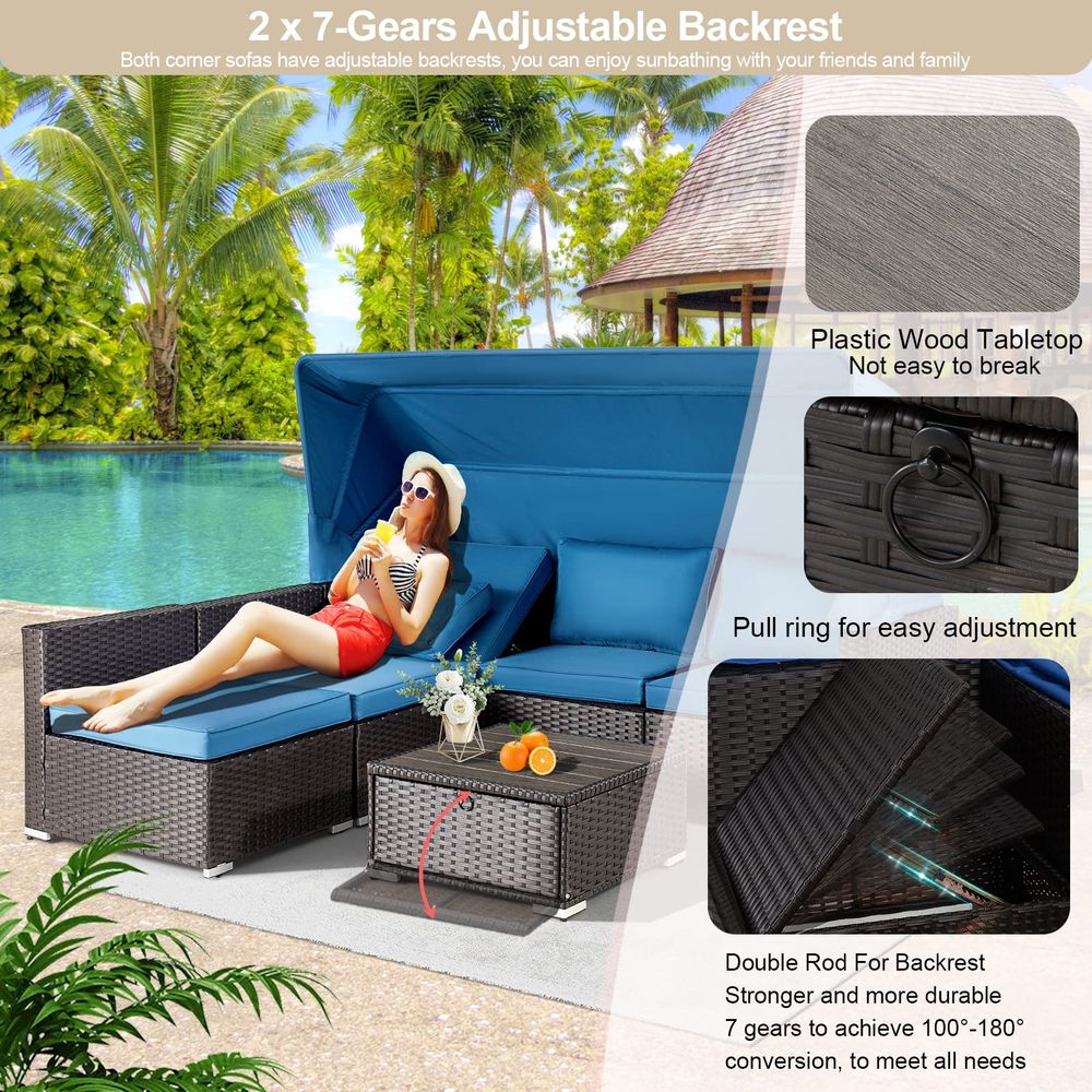 Pieces Patio Furniture Sets Ou - đánh giá và giá Outdoor Daybed Furniture