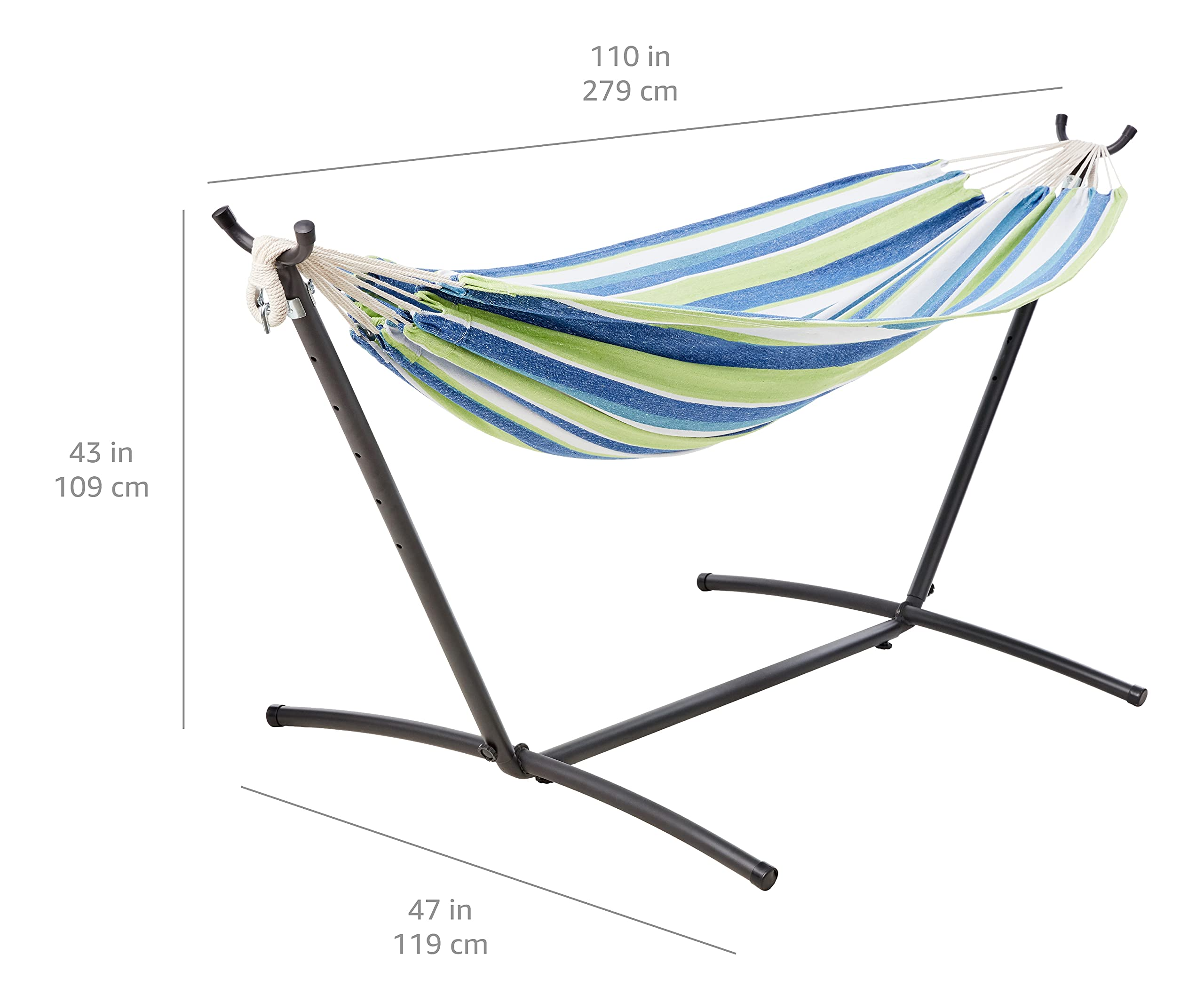 Basics Double Hammock Strips 4 - đánh giá và giá Outdoor Furniture Iron