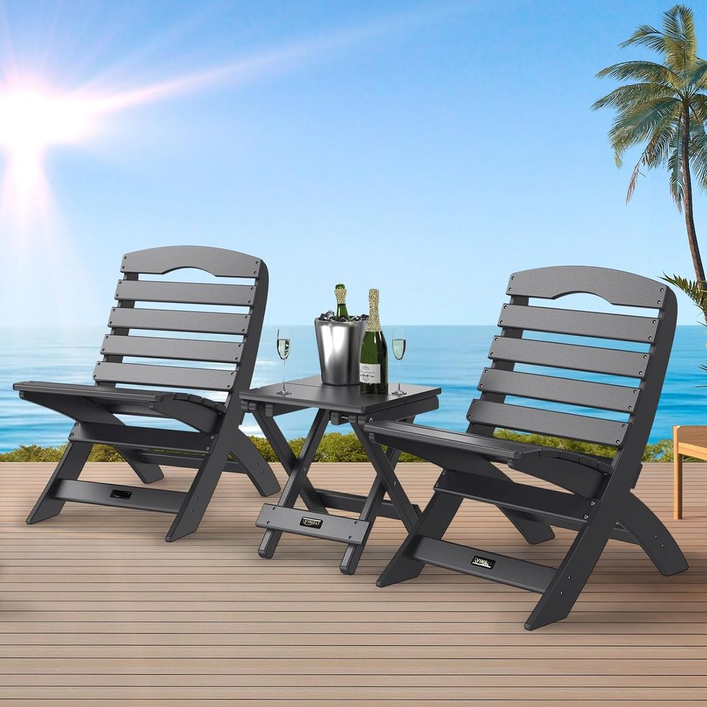 Set of 2 Durable Plastic Adiro - đánh giá và giá Adirondack Chair Wood