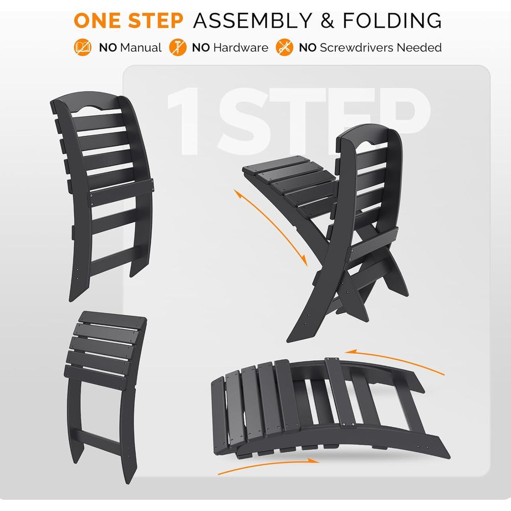 Set of 2 Durable Plastic Adiro - đánh giá và giá Adirondack Chair Wood